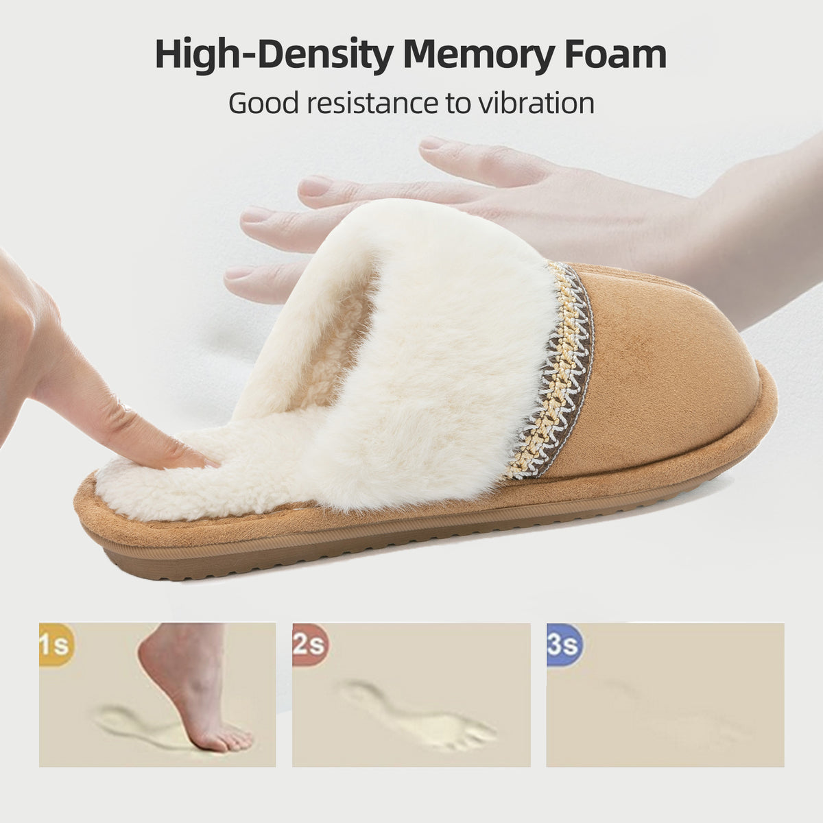 MAXTOP Fuzzy House Slippers for Women With Memory Foam Indoor Warm Gifts