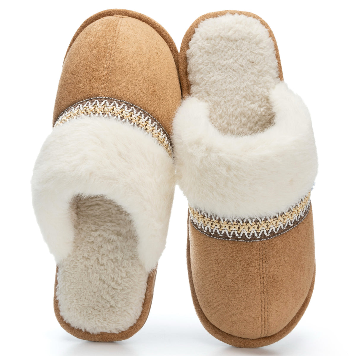 MAXTOP Fuzzy House Slippers for Women With Memory Foam Indoor Warm Gifts