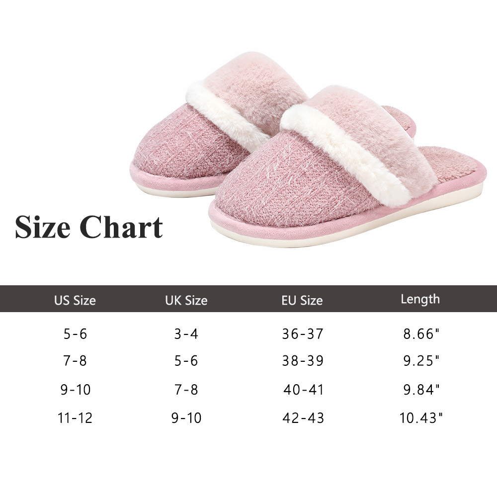 MAXTOP Fuzzy House Slippers for Women With Memory Foam Indoor Warm Gifts