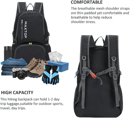 MAXTOP 40/50L Lightweight Packable Backpack for Hiking Traveling Camping Water Resistant Foldable Outdoor Travel Daypack