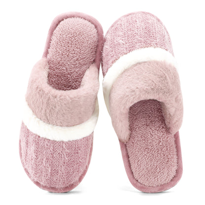 MAXTOP Fuzzy House Slippers for Women With Memory Foam Indoor Warm Gifts