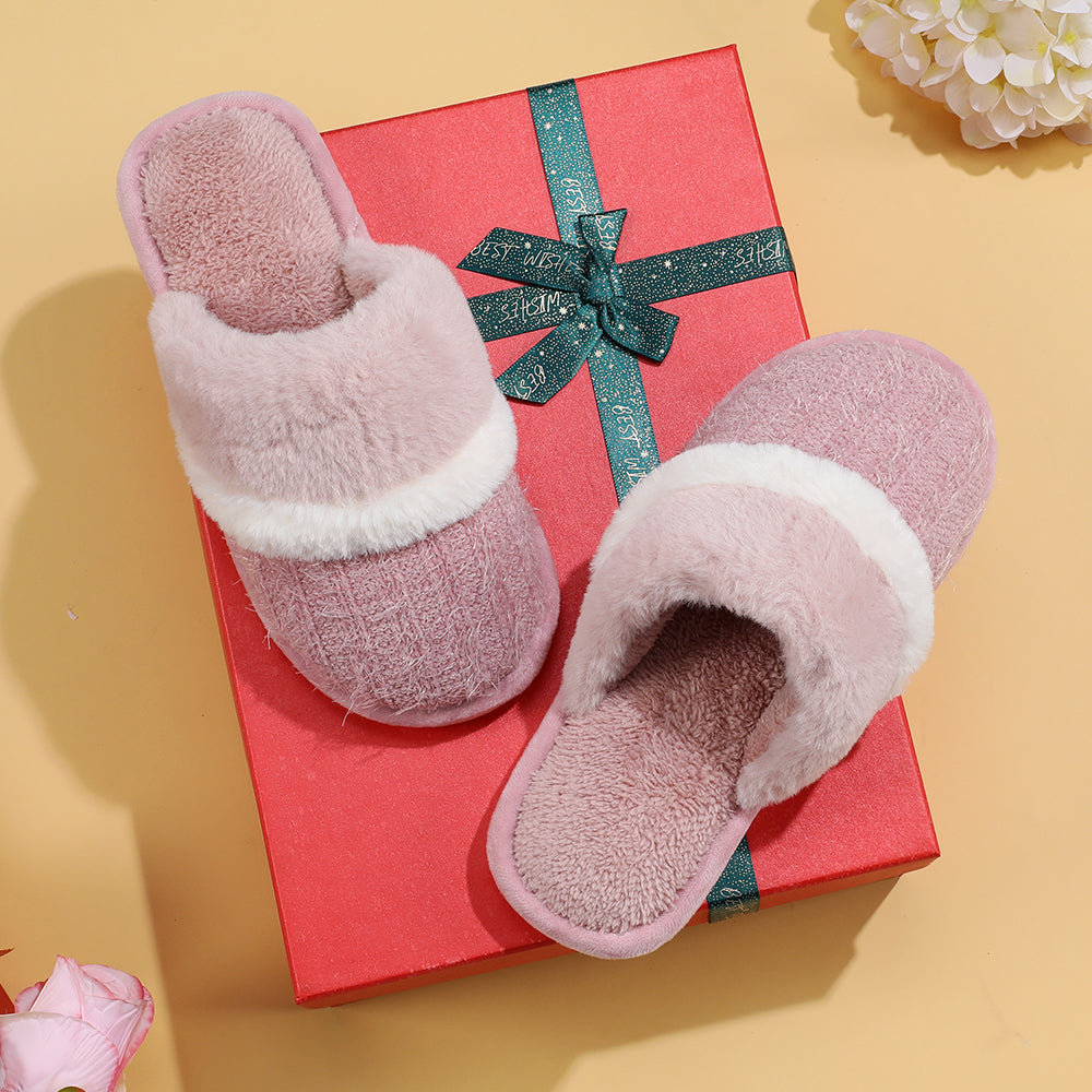 MAXTOP Fuzzy House Slippers for Women With Memory Foam Indoor Warm Gifts