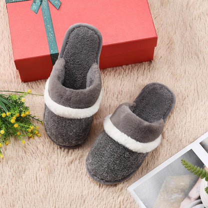 Womens Cozy Memory Foam Slippers Soft Warm Slip On Faux Fur House Slippers,Anti-Skid Rubber Sole,Creative Gifts for Women Mom Girlfriend