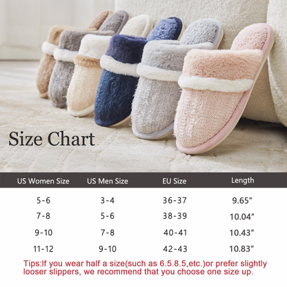 MAXTOP Fuzzy House Slippers for Women With Memory Foam Indoor Warm Gifts