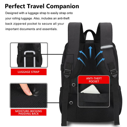 MAXTOP Laptop Backpack for Women Men College Bookbag Business Travel Backpack with Lunch Bag Women,Insulated Thermal Lunch Box Bag for men